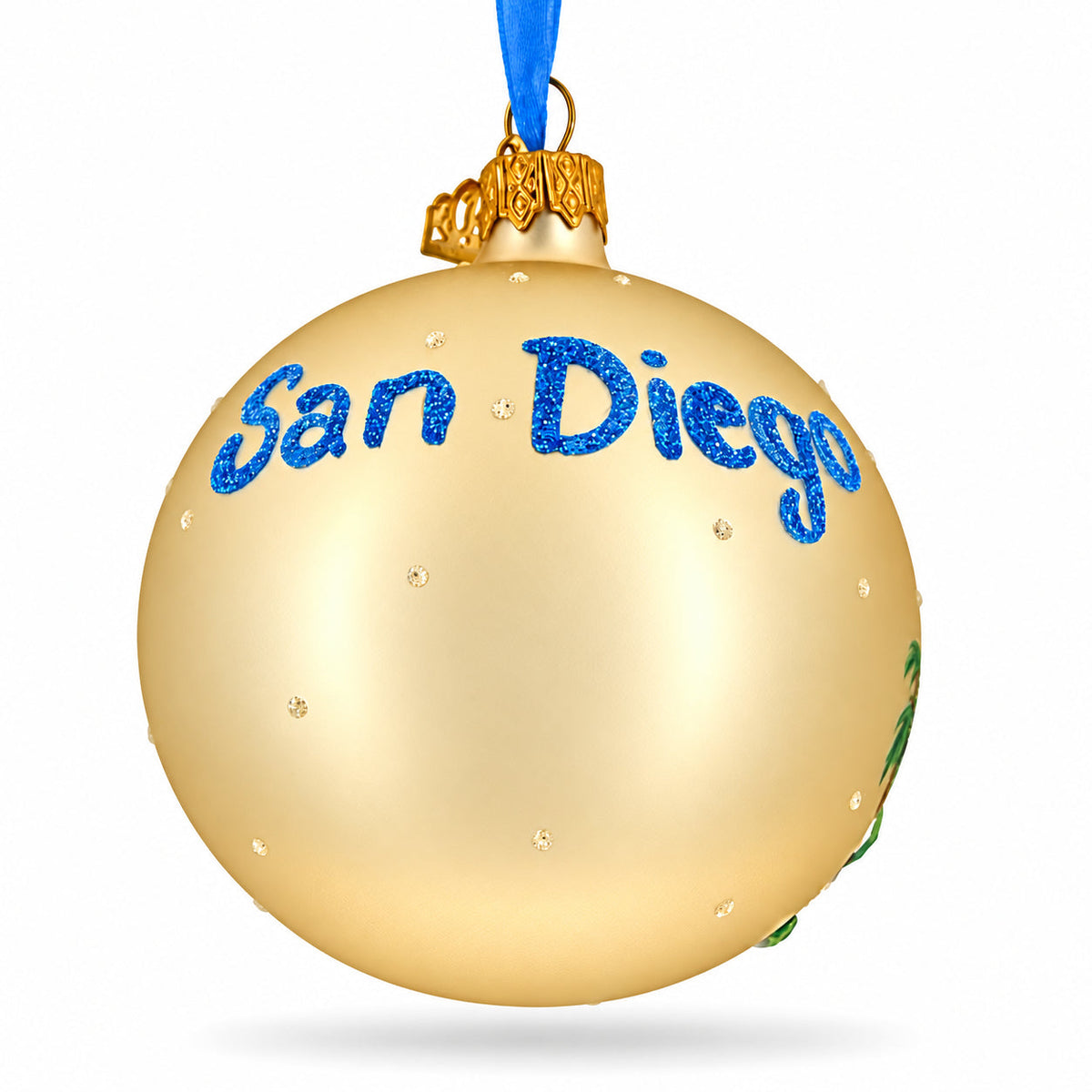 San Diego, USA Skyline Glass Ball Christmas Ornament