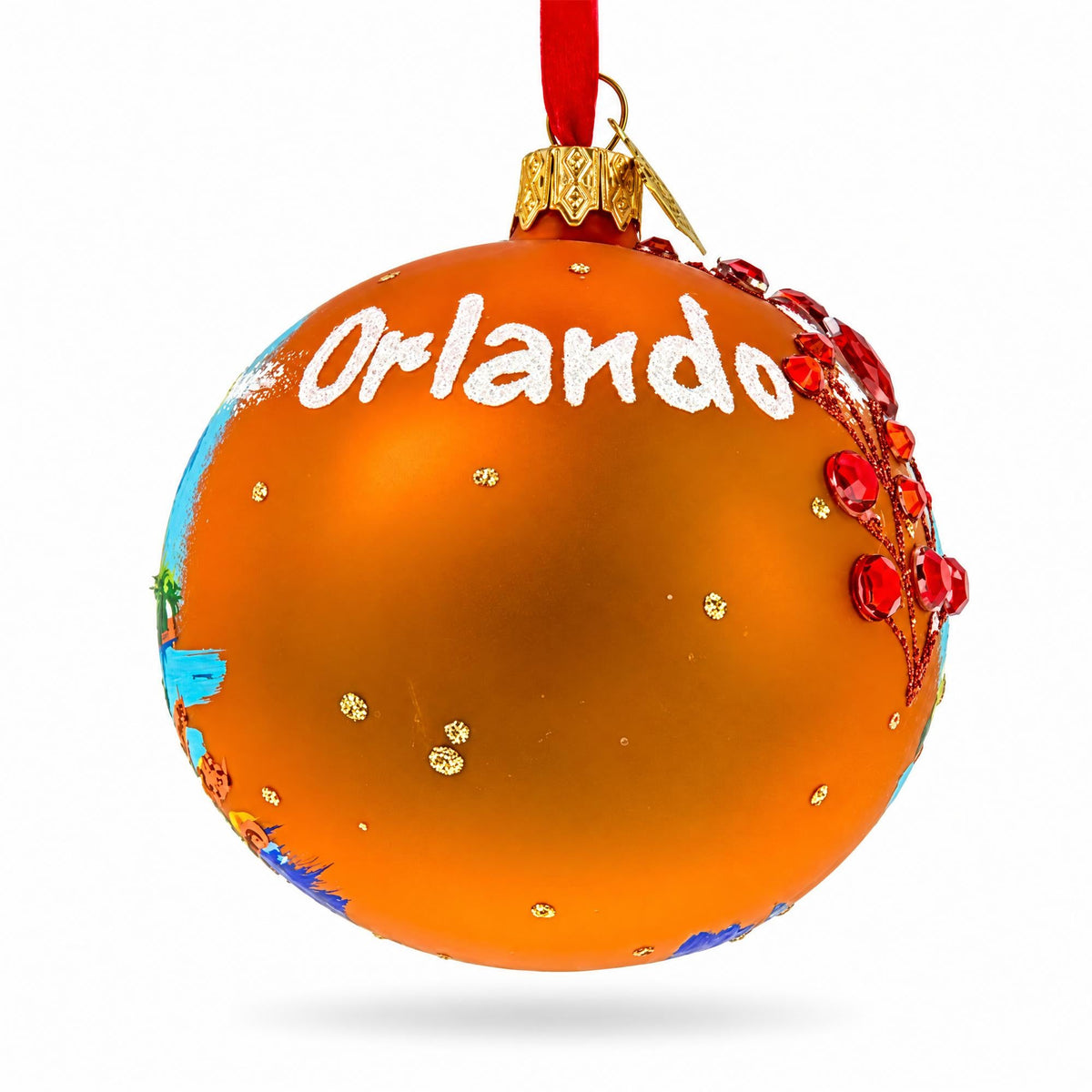 Orlando, Florida Glass Ball Christmas Ornament