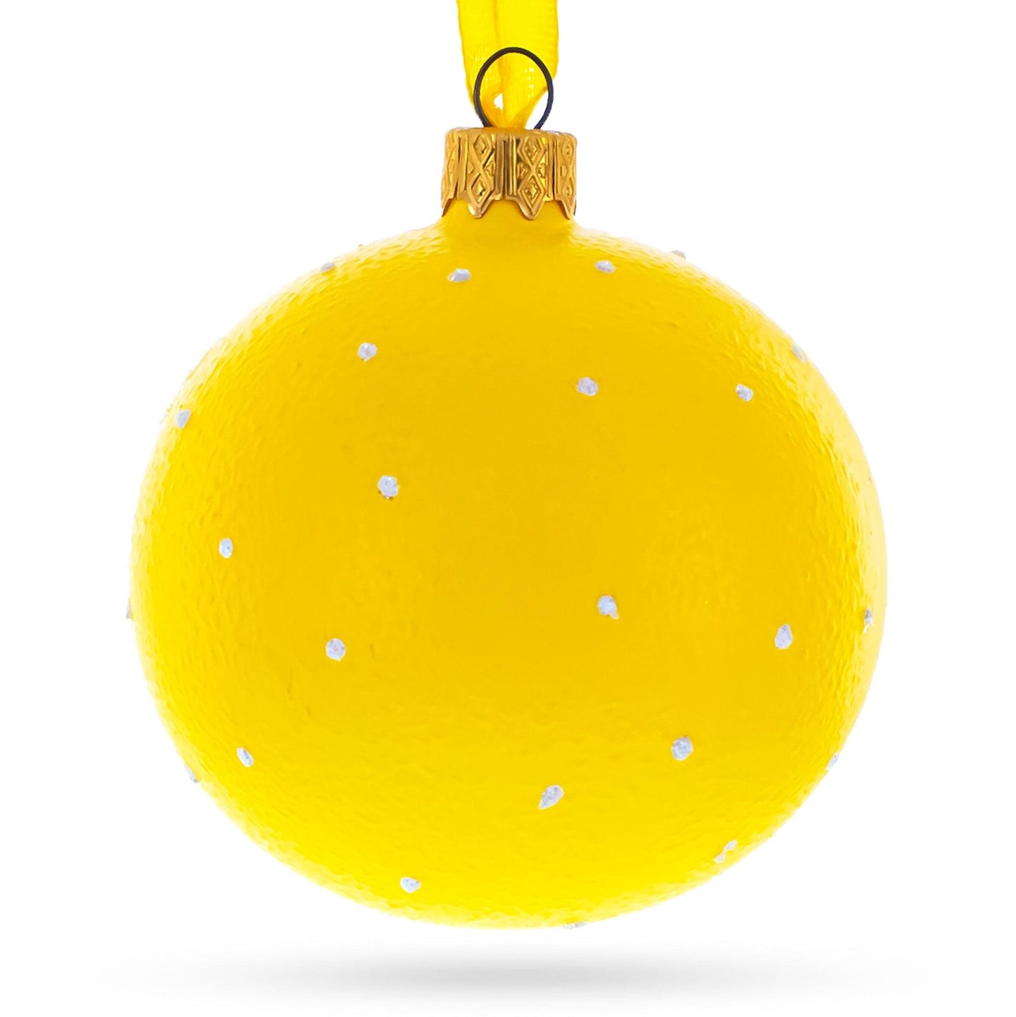 Laughing Facial Expressions Glass Ball Christmas Ornament 3.25 Inches