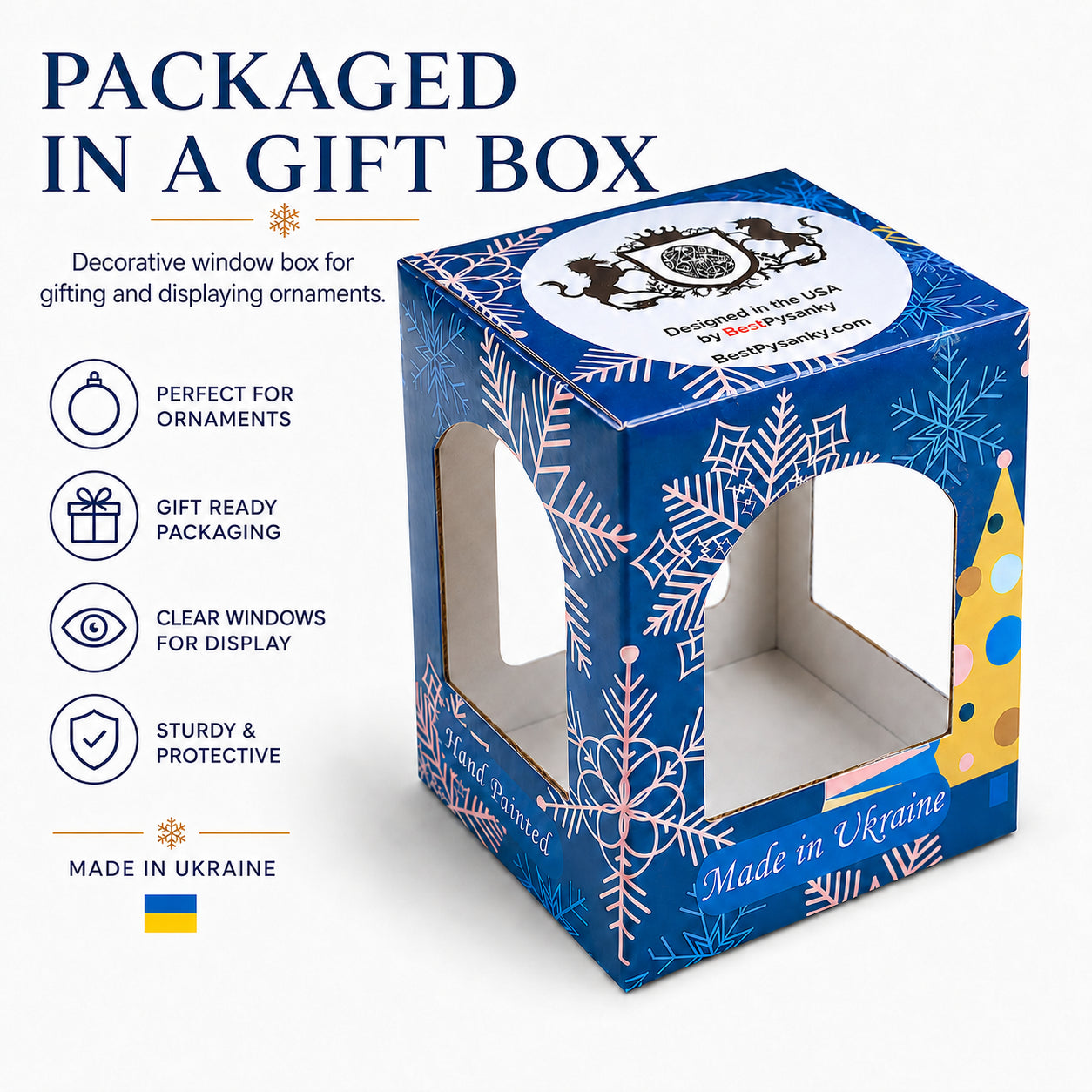 Flag of United States of America on Red Glass Ball Christmas Ornament 4 Inches