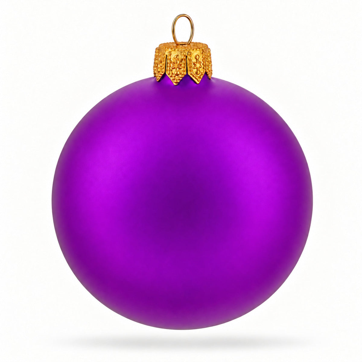 a purple christmas ornament