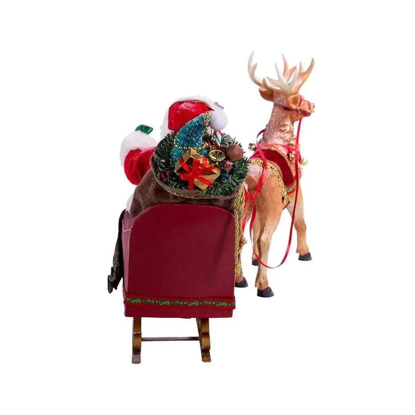 Kurt Adler 10-Inch Santa in Sleigh with Deer