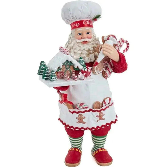 Kurt Adler 10.5" Fabriché™ Gingerbread Chef Santa