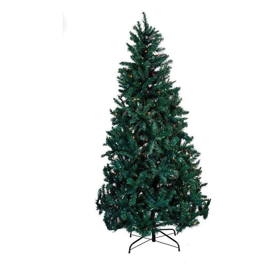 Kurt Adler 7-Foot Pre-Lit Pine Tree with Multi-Colored Lights