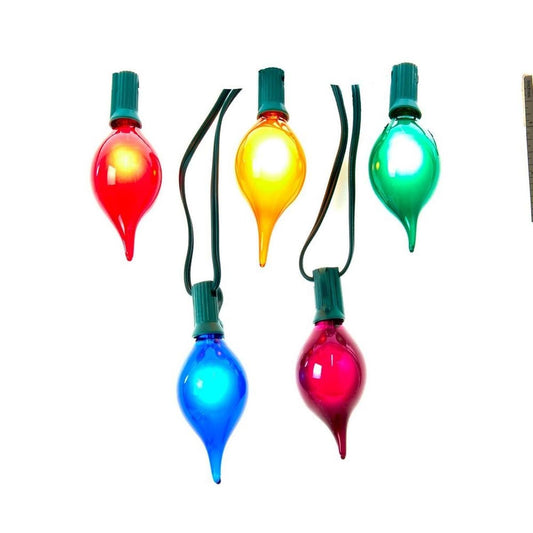 Kurt Adler UL 10-Light G45 Multicolor Teardrop Light Set