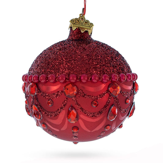 a red ornament with gems