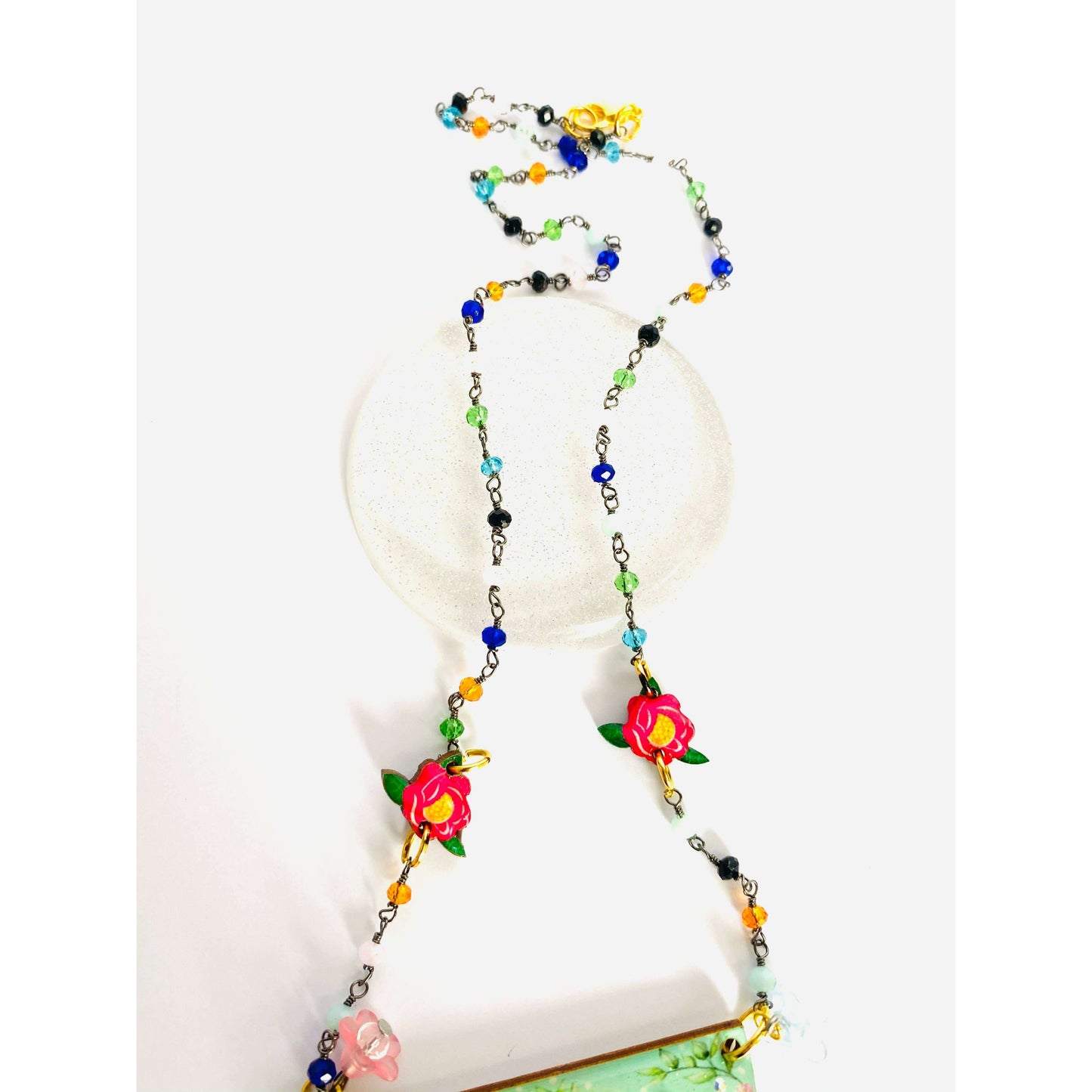 Lady and Hummingbird Statement Necklace by Rosie Rose Parker