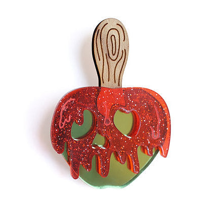 Spooky Candy Apple Brooch by Laliblue – Retro Kitschy Statement Brooch for Collectors
