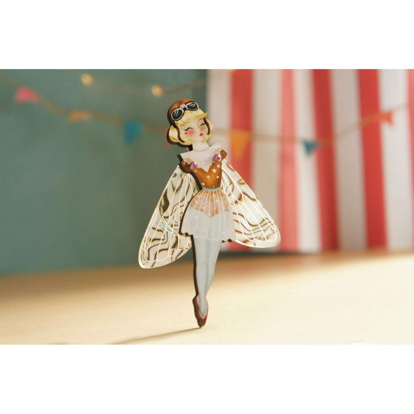 Butterfly Woman Halloween Brooch by Laliblue