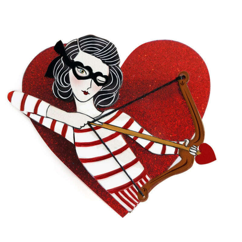Cupid Girl Brooch by Laliblue