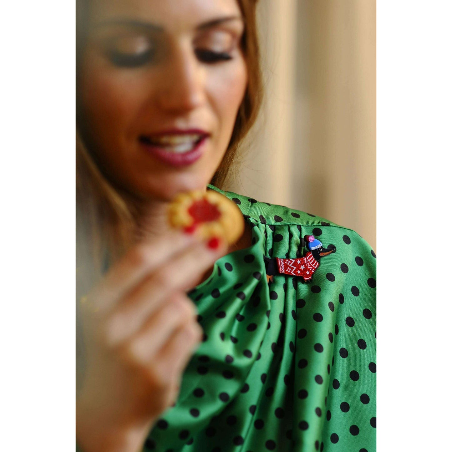 Dachshund Dog in Sweater Brooch by Laliblue