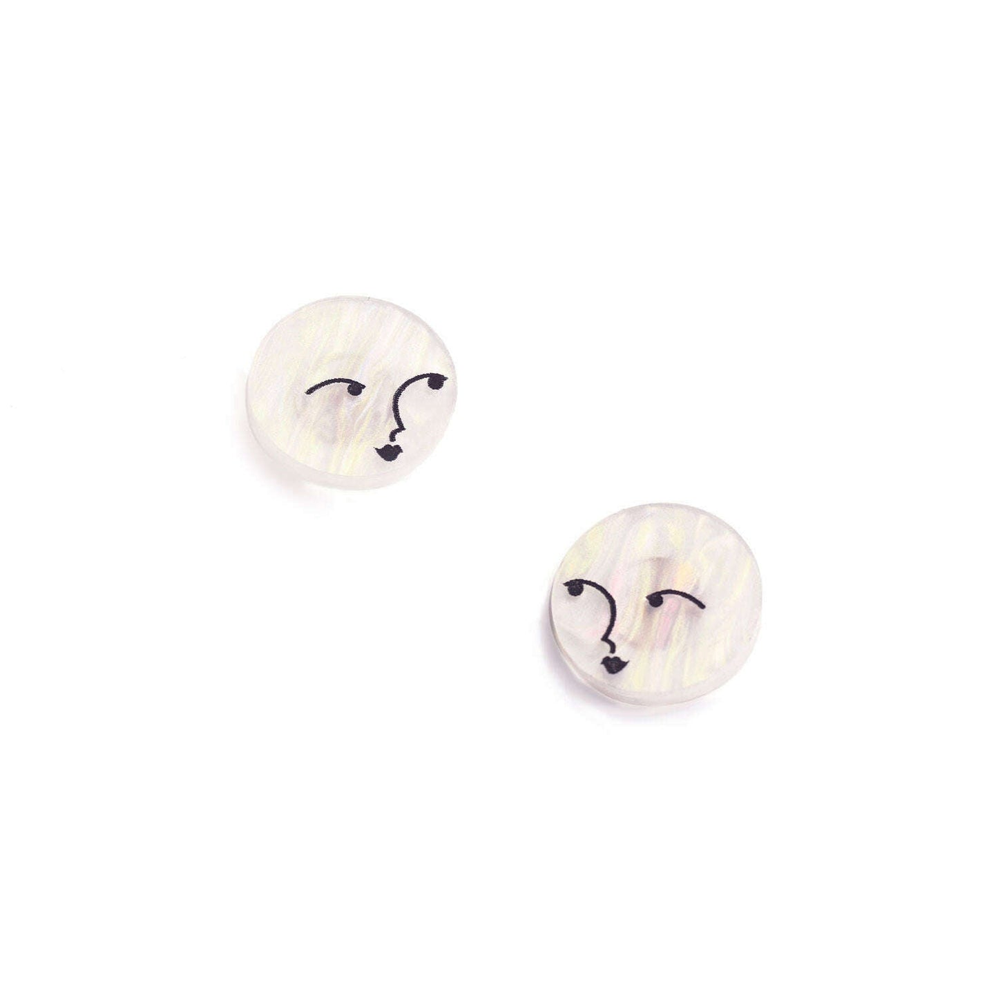Hand and Moon Earrings by Laliblue