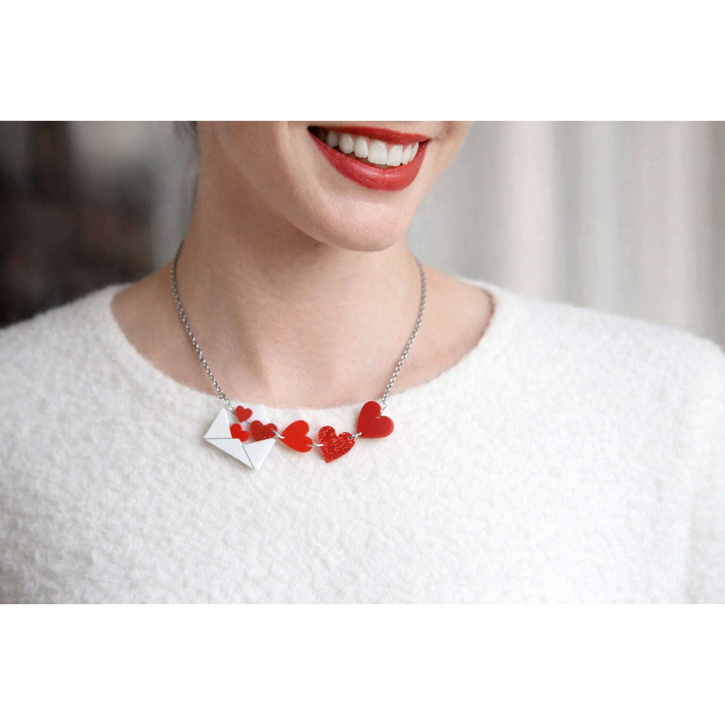 Love Letters Necklace by Laliblue - Rainbow