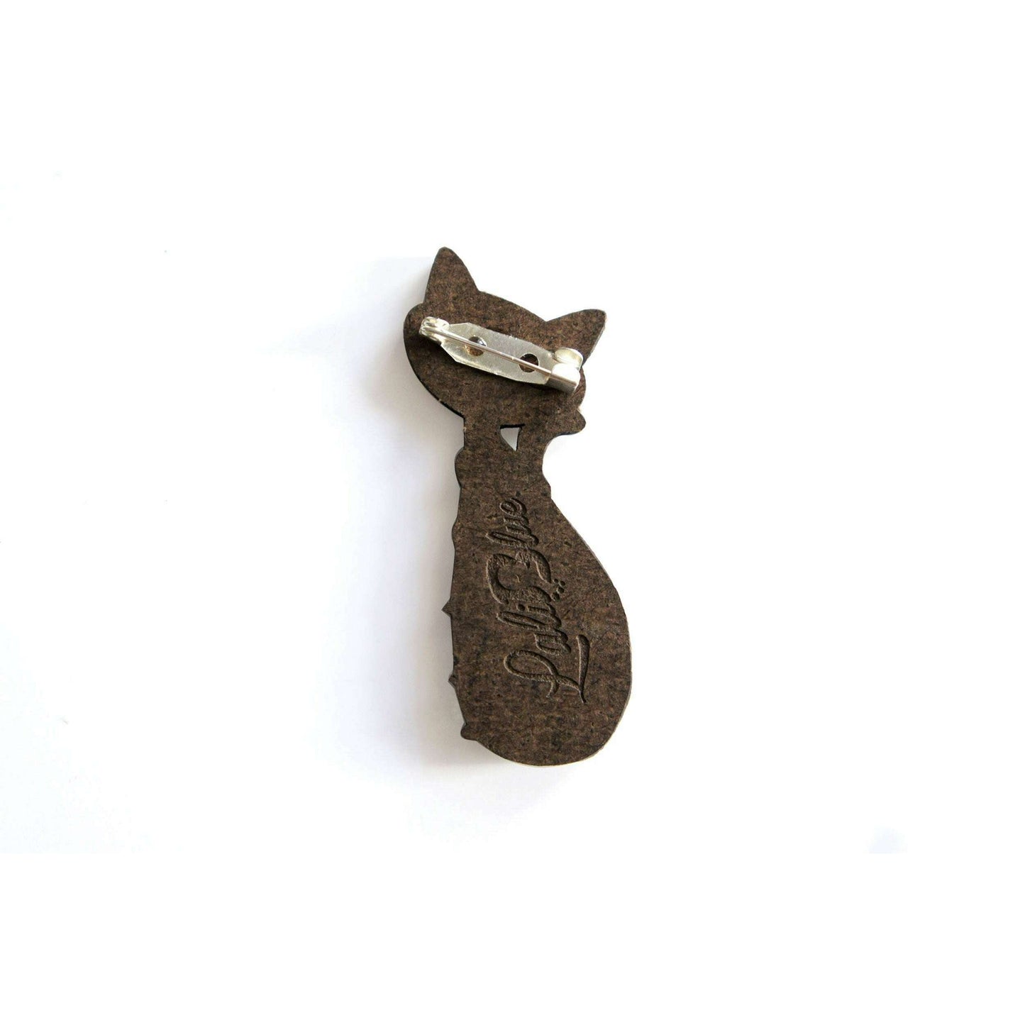 Siamese Cat with Christmas Lights Brooch by Laliblue