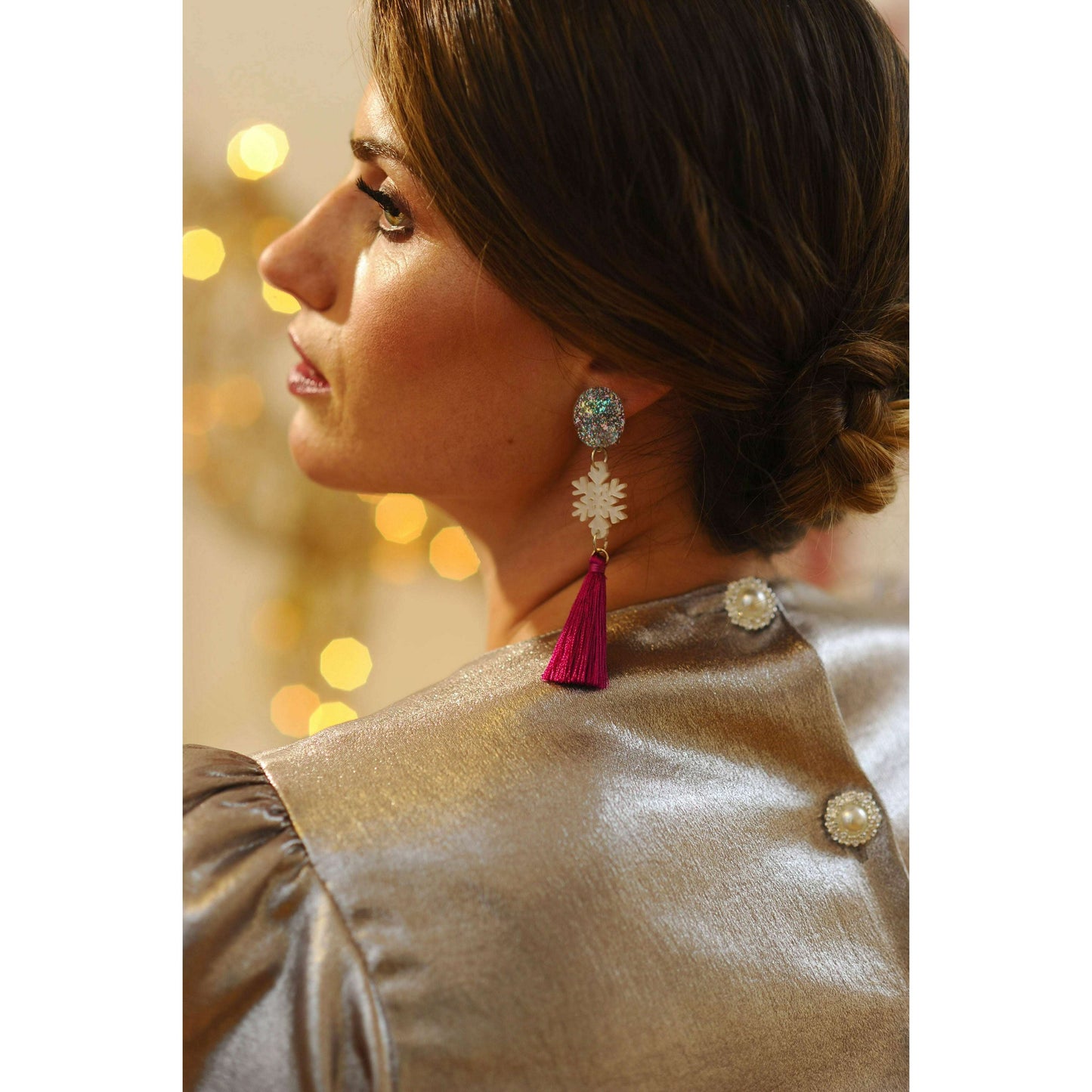 Snow Star Earrings by Laliblue