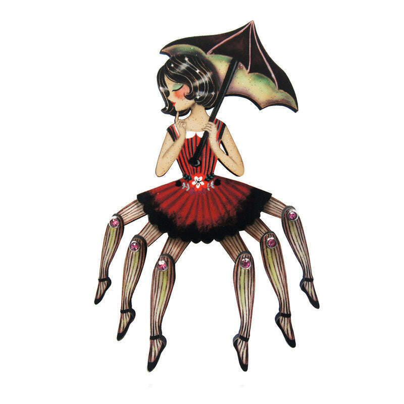 Spider Woman Halloween Brooch by Laliblue