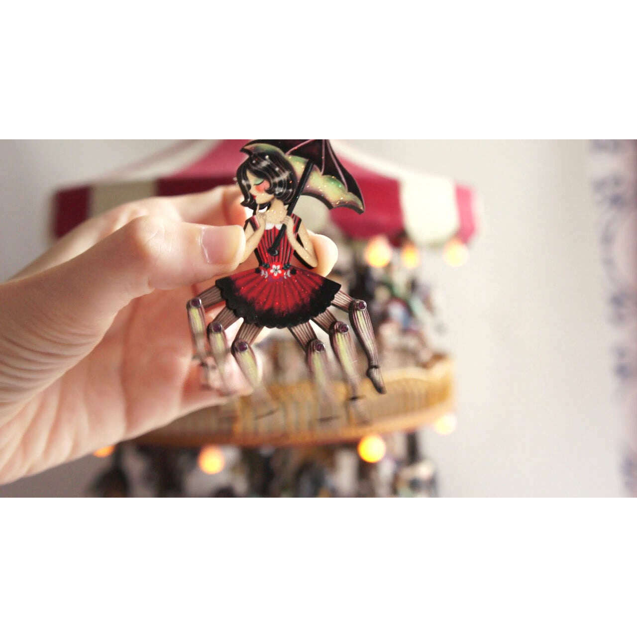 Spider Woman Halloween Brooch by Laliblue