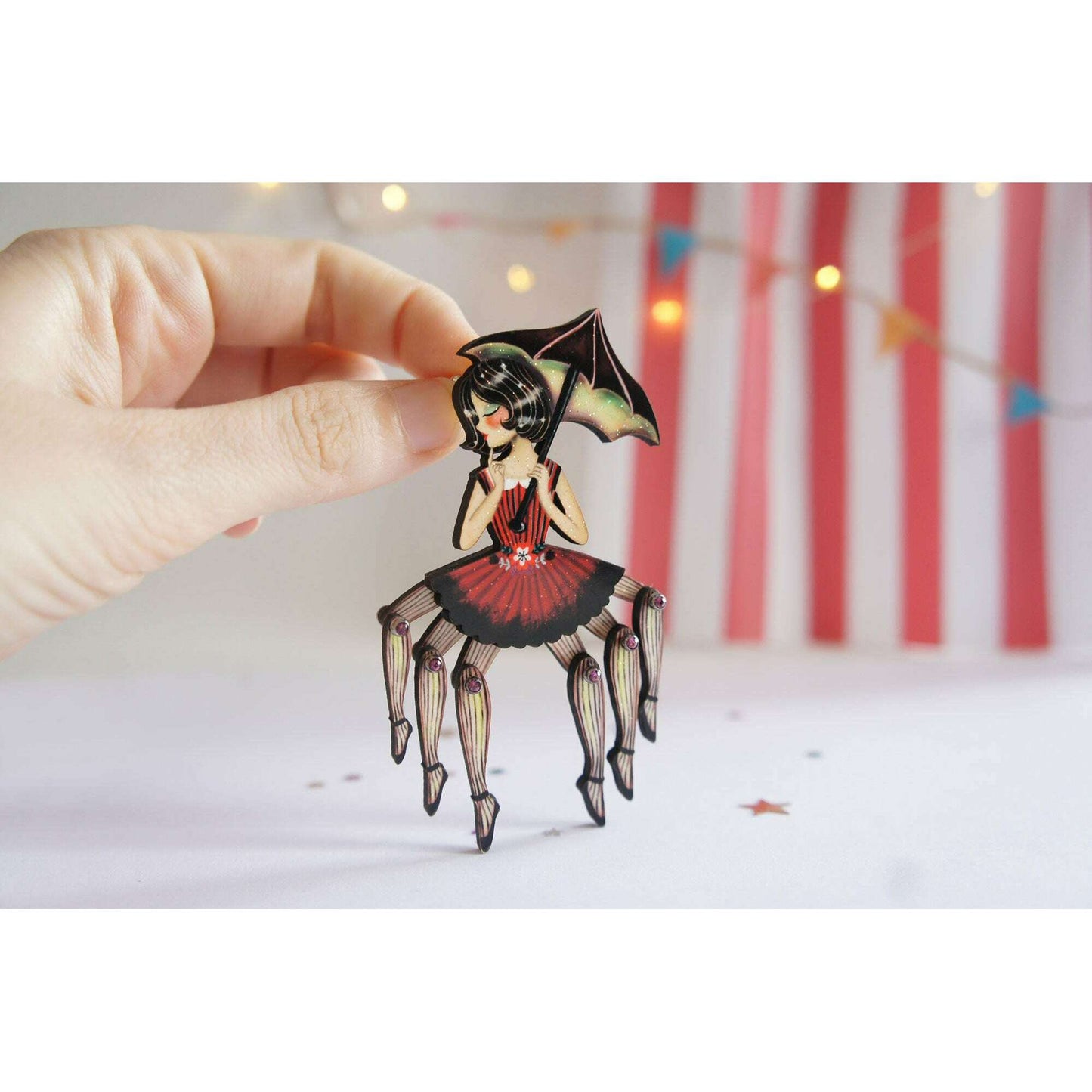 Spider Woman Halloween Brooch by Laliblue