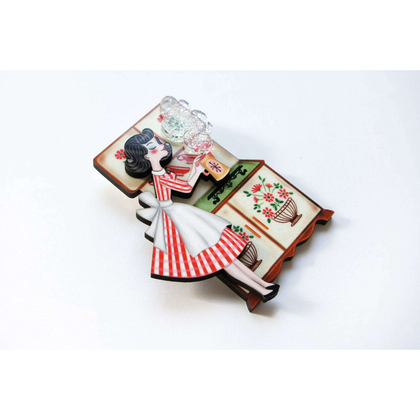 Tea Pin Up Brooch by Laliblue
