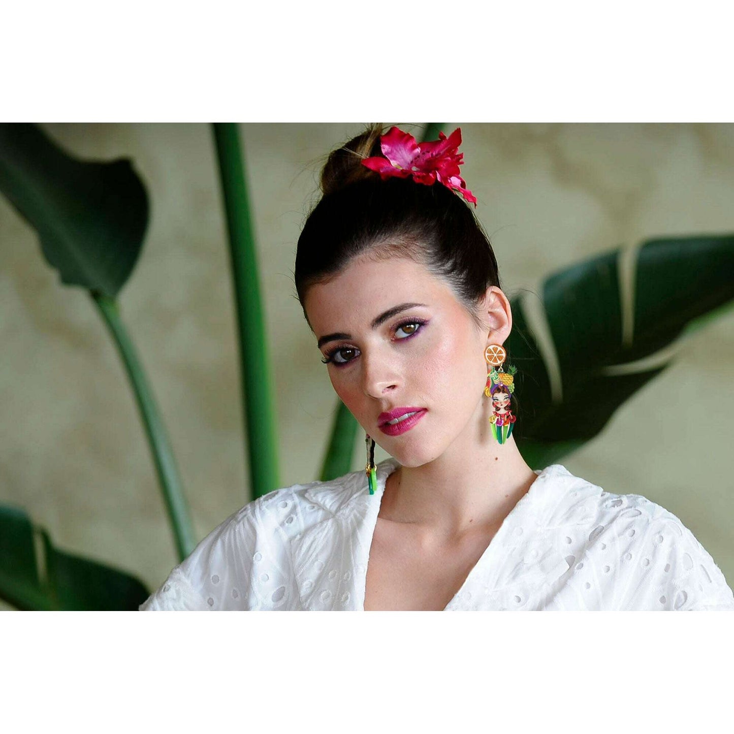 Tropical Tiki Girl Earrings by Laliblue