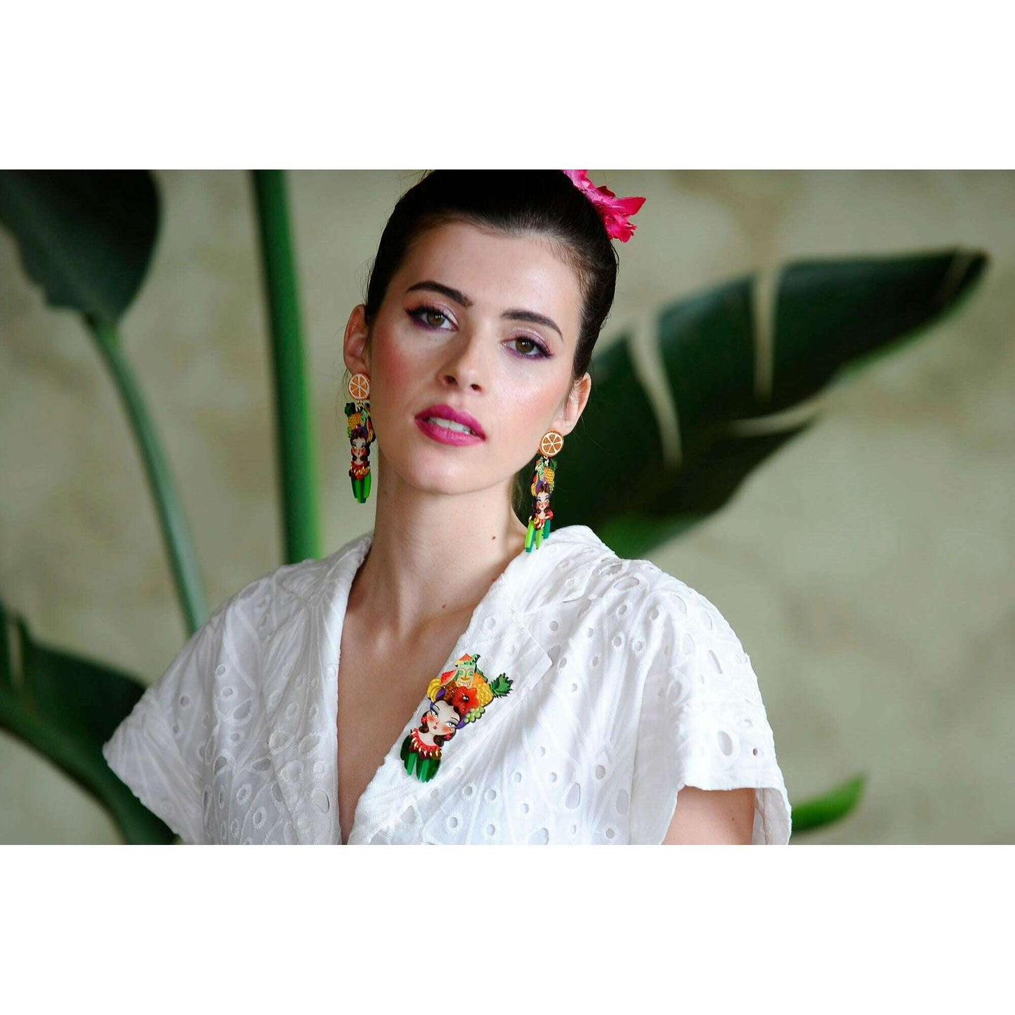 Tropical Tiki Girl Earrings by Laliblue