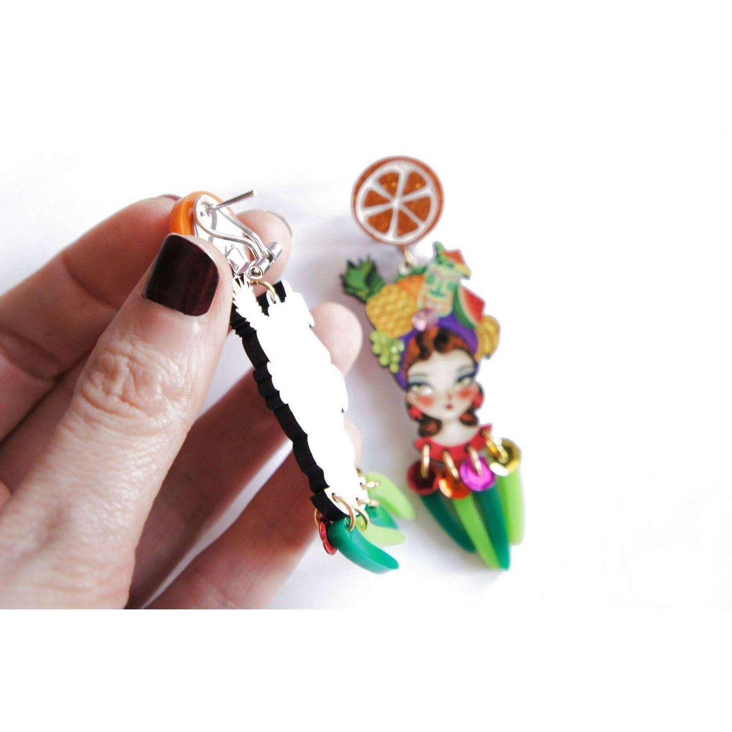 Tropical Tiki Girl Earrings by Laliblue