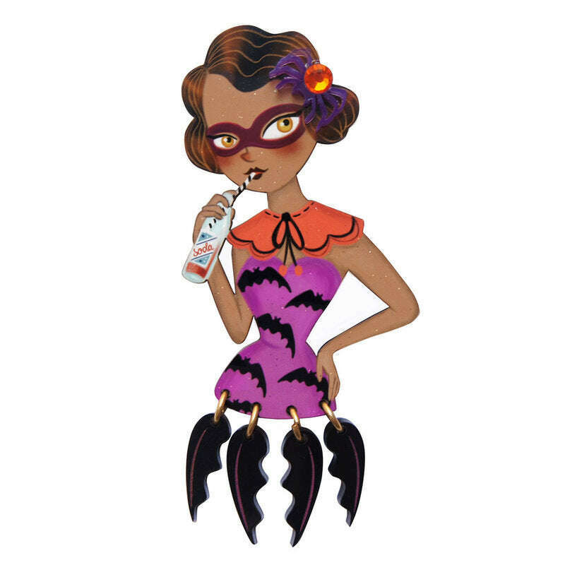 Vampire Bat Woman Brooch by Laliblue