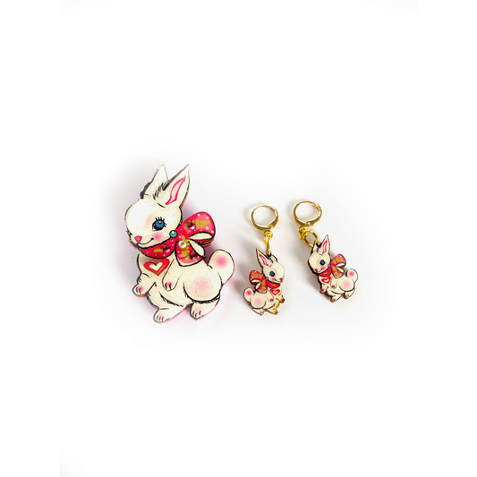 Layla the Bunny Brooch by Rosie Rose Parker