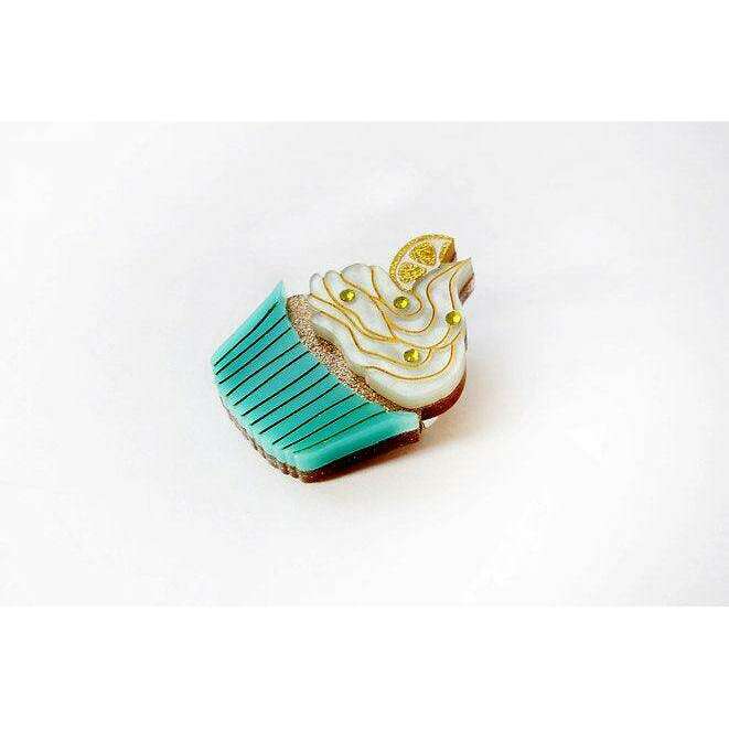 Lemon Muffin Brooch by Laliblue