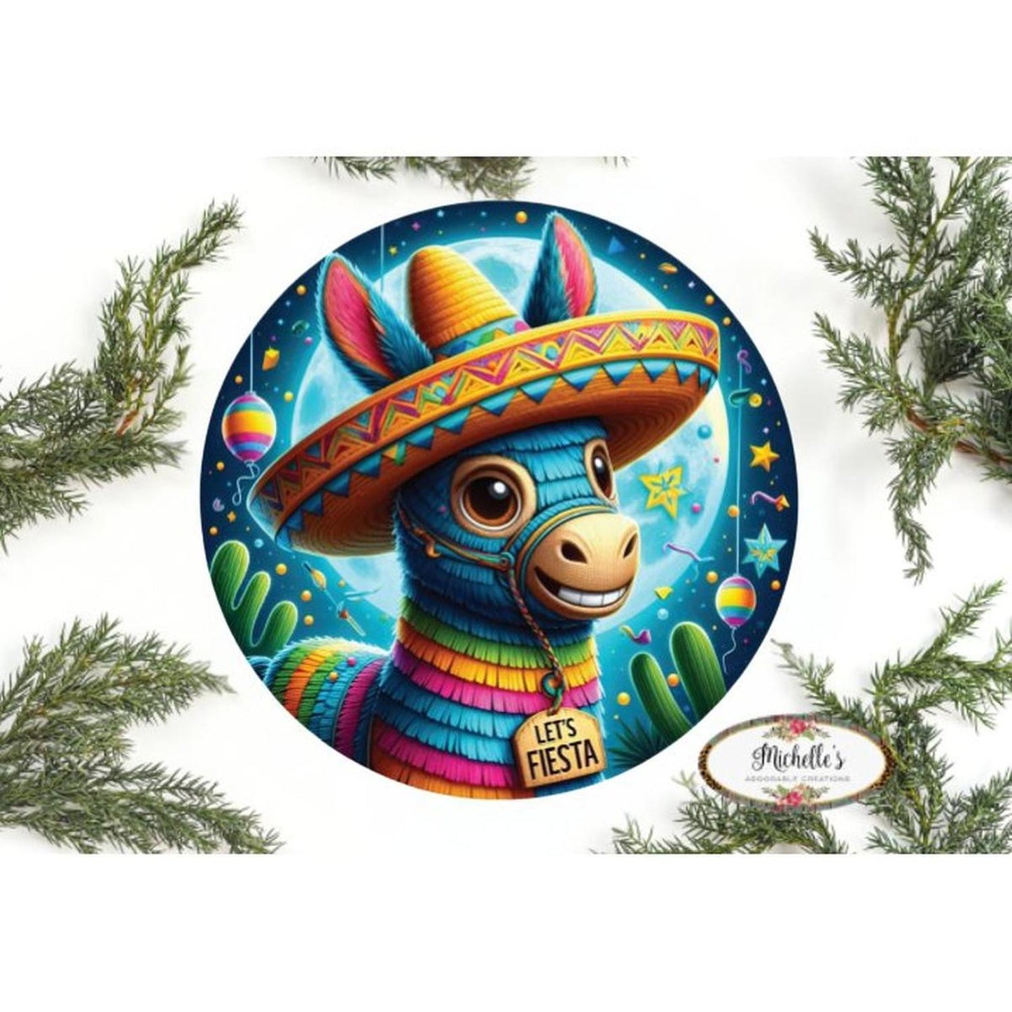 Let's Fiesta Pinata Donkey Sign