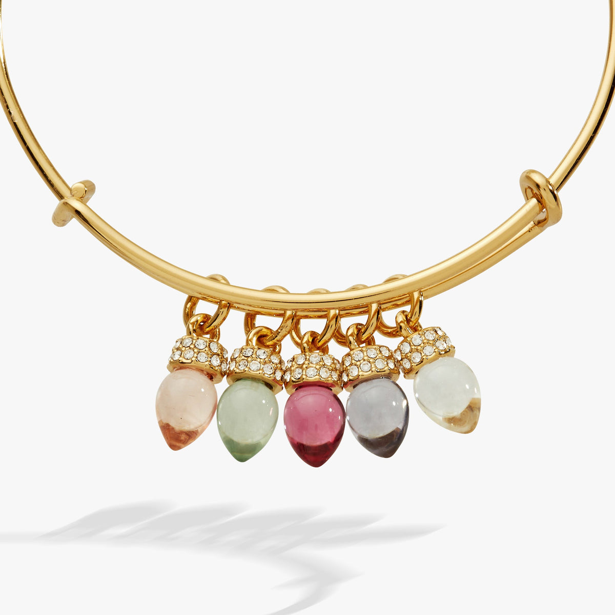 Christmas Muted Light Bulb Charm Bangle