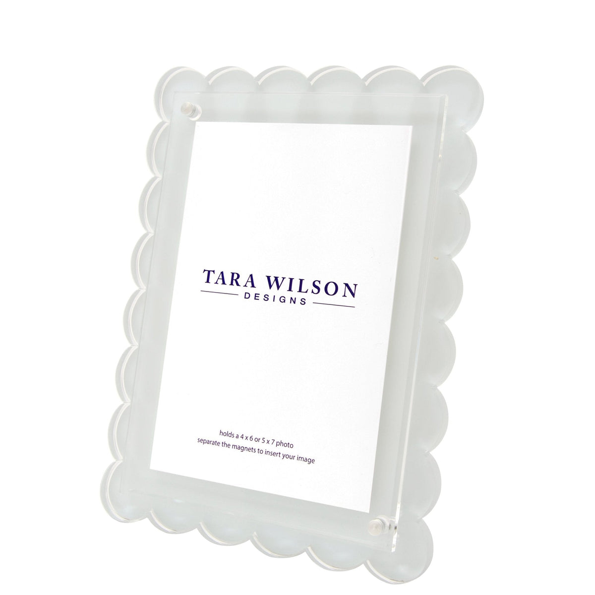 Light Grey Acrylic Scallop Frame