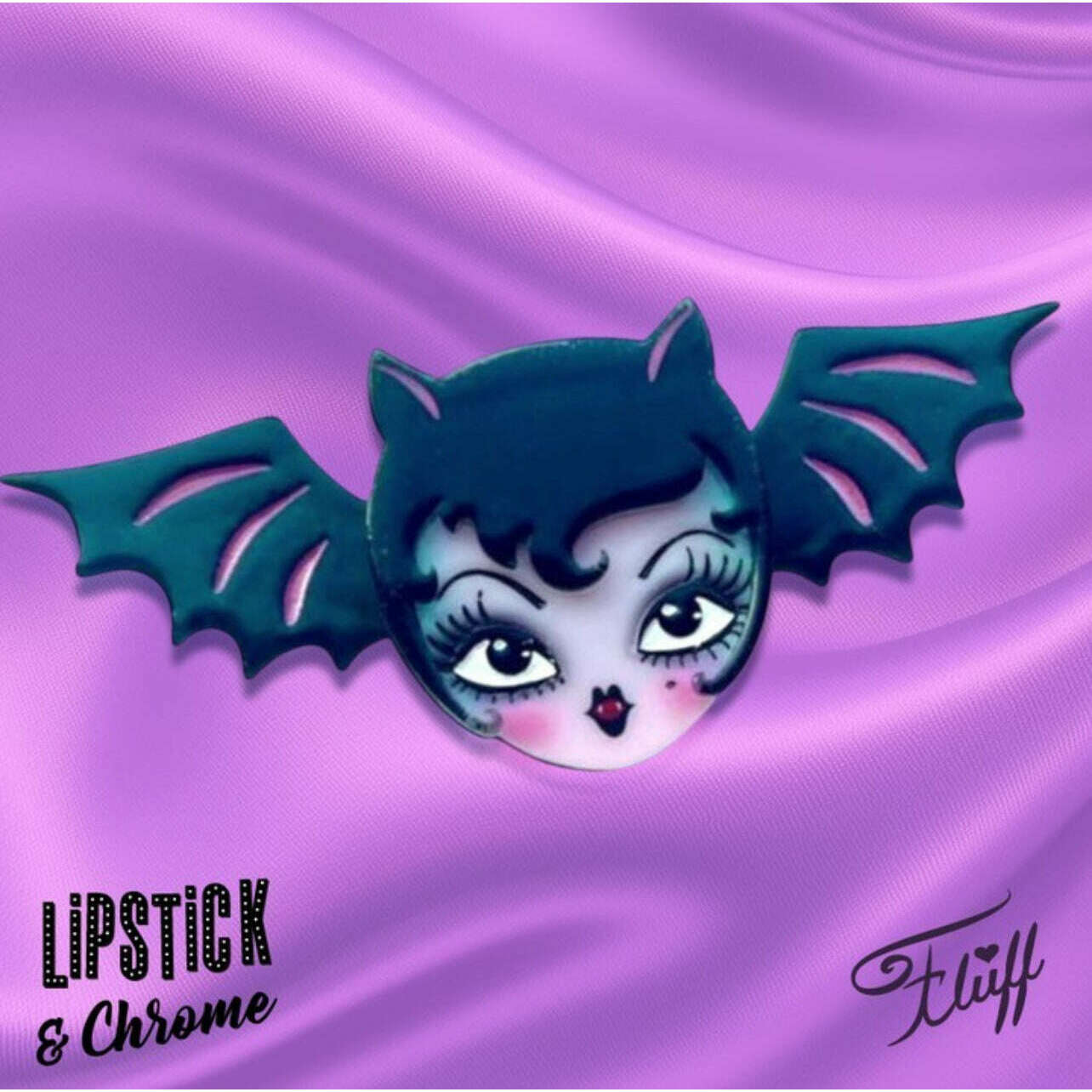 Lily the Vamp Brooch by Miss Fluff x Lipstick & Chrome