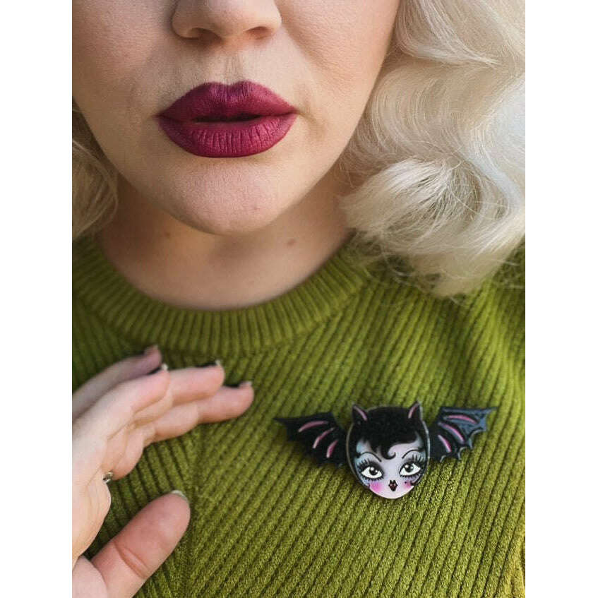 Lily the Vamp Brooch by Miss Fluff x Lipstick & Chrome