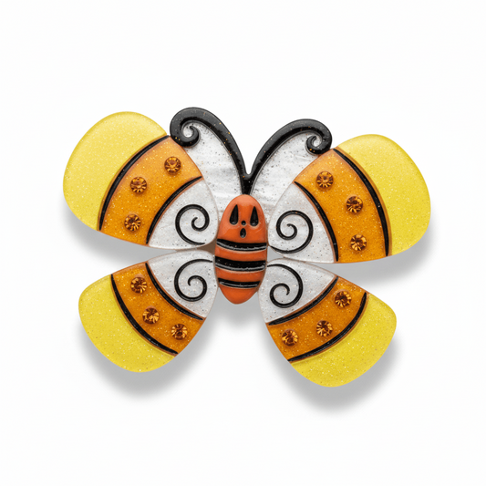 Candy Corn Winged Weena Brooch by Johanna Parker x Lipstick & Chrome