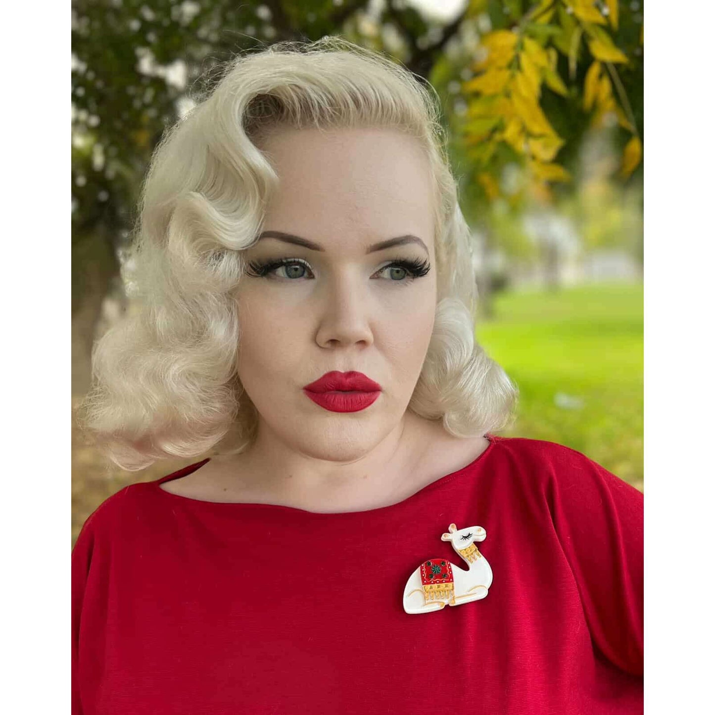 Desert Dreams Camel Brooch by 50's Vintage Dame x Lipstick & Chrome