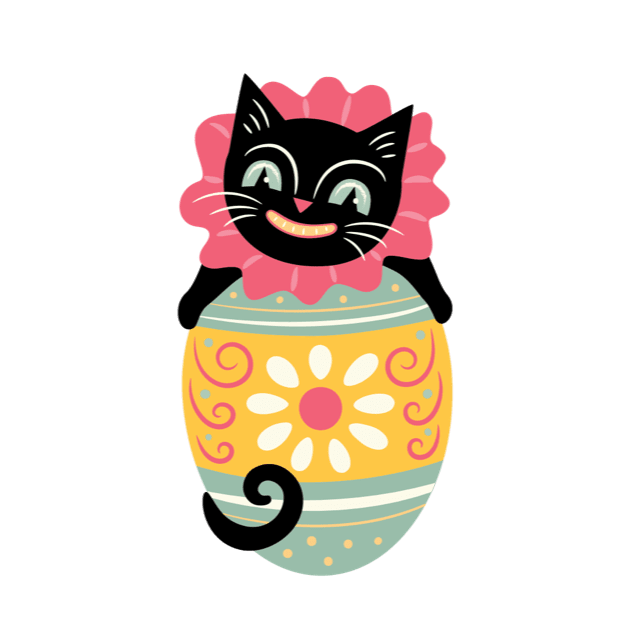 Eggcellent Easter Cat Brooch by Johanna Parker x Lipstick & Chrome