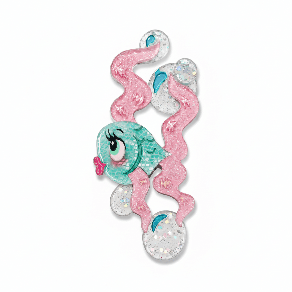 Fishy Kisses Brooch by Miss Fluff x Lipstick & Chrome