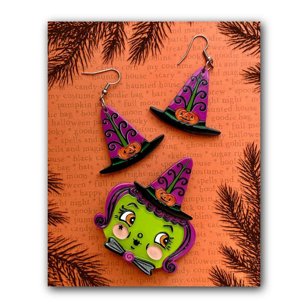 Hagatha's Hat Earrings by Johanna Parker x Lipstick & Chrome