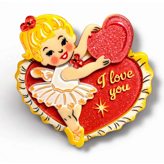 Retro Romance Brooch by 50's Vintage Dame x Lipstick & Chrome