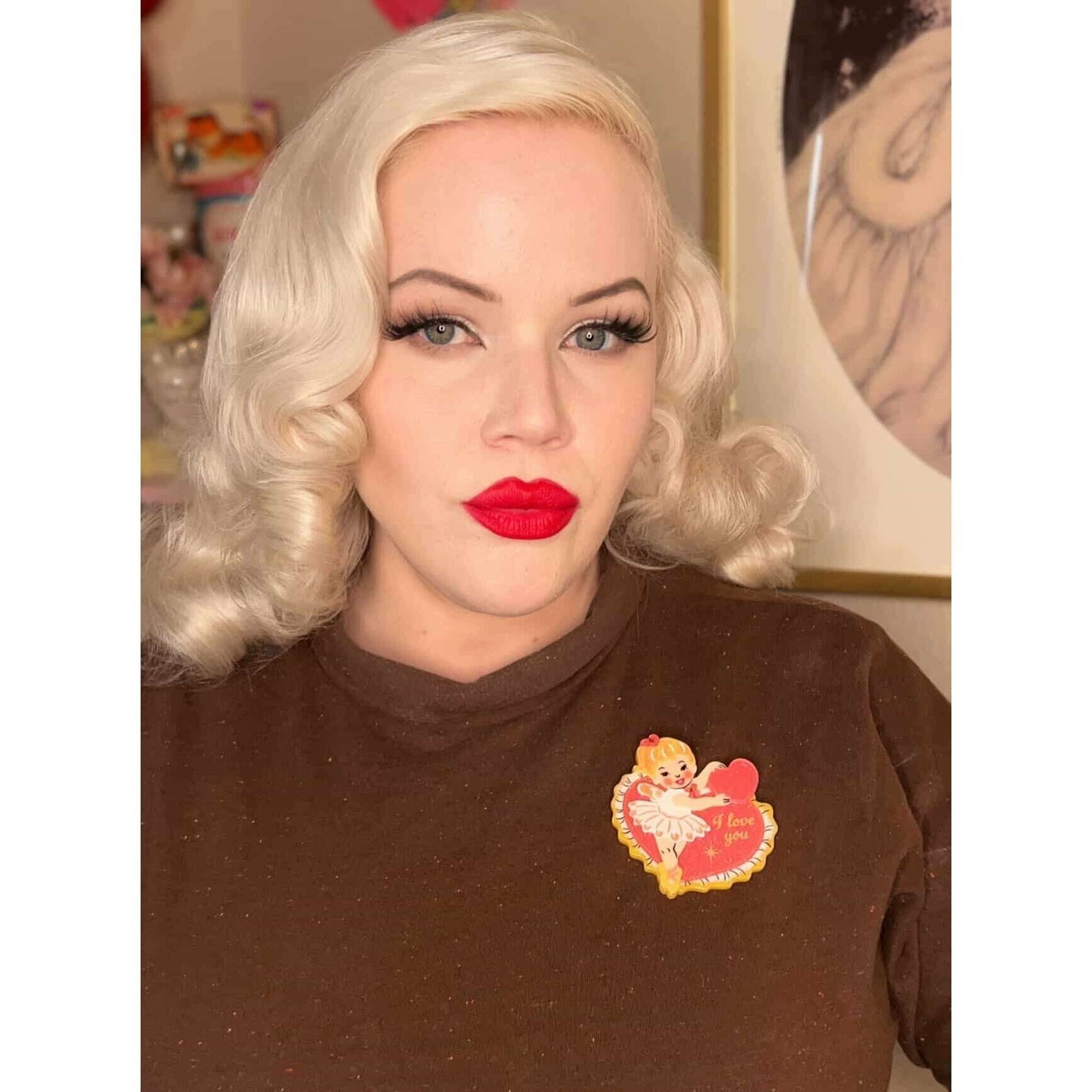 Retro Romance Brooch by 50's Vintage Dame x Lipstick & Chrome