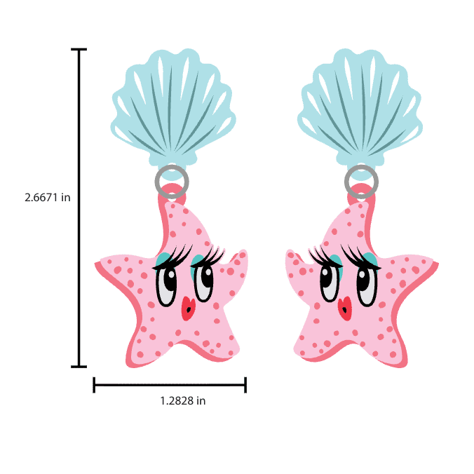 Starfish Starlet Earrings by Miss Fluff x Lipstick & Chrome