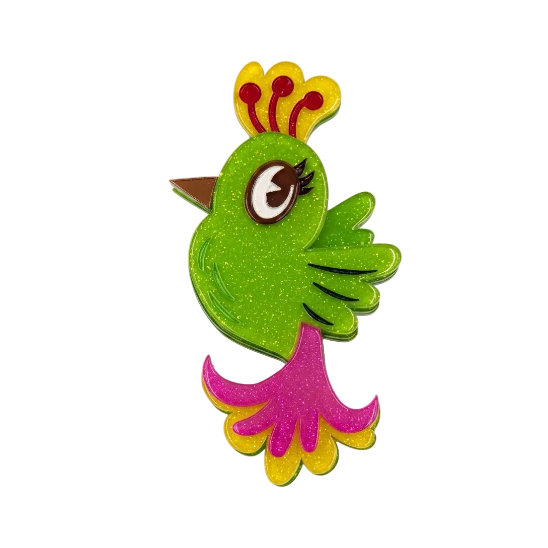 Tiki Tweetie Brooch by Miss Fluff x Lipstick & Chrome