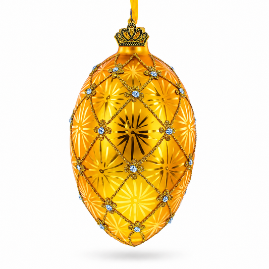 1897 Coronation Royal Egg Glass Ornament 4 Inches