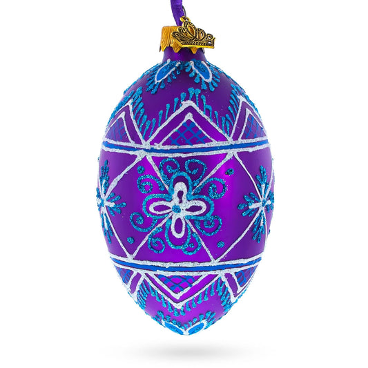 a purple and white decorated egg