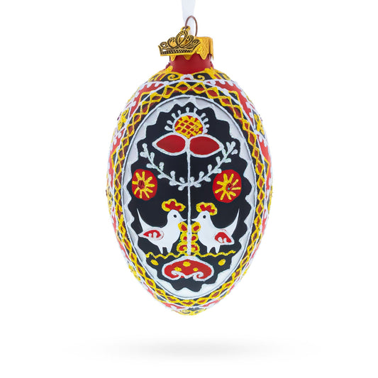 a colorful ornament with birds on it