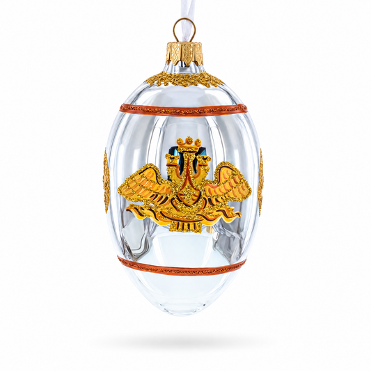 1916 Steel Military Royal Glass Egg Ornament 4 Inches