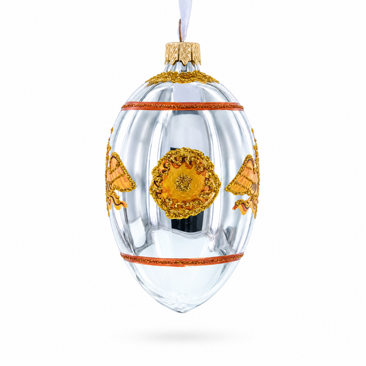 1916 Steel Military Royal Glass Egg Ornament 4 Inches