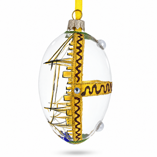 1909 Standard Yacht Royal Glass Egg Ornament 4 Inches