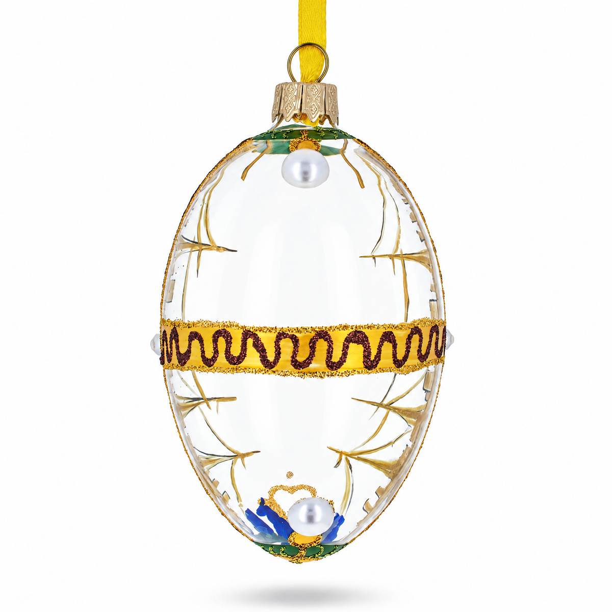 1909 Standard Yacht Royal Glass Egg Ornament 4 Inches